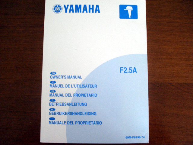 Owner's manual F2,5A